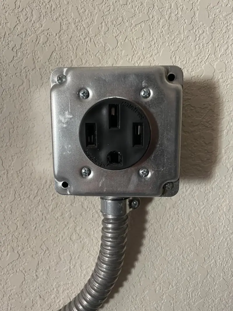NEMA 14-50 outlet installed for Electrical Panel Upgrade in Lesslie